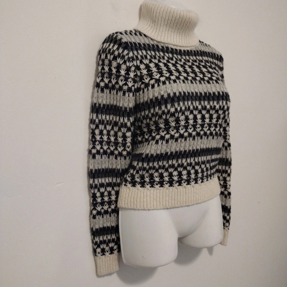Loft - Knit Stitched Striped Turtleneck Sweater - Picture 9 of 16